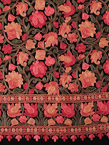 Zamour Kashmiri Embroidery Indian Shawl Stole Scarf Wrap for Wedding Parties Bridesmaid Prom4