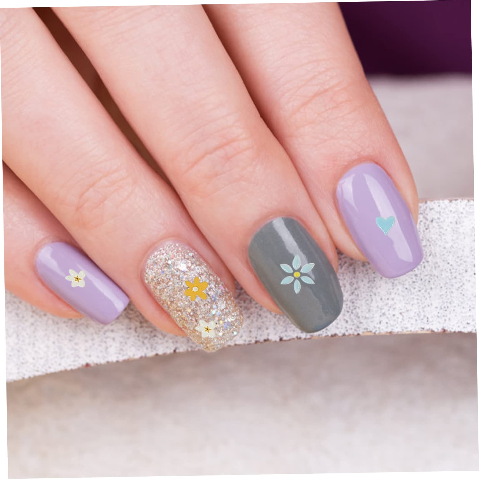 Healeved 12pezzi Nail Art Stickers Adesivi Per Unghie Decorativi Facili Applicare Adatti Per Manicure Design Decorazioni Per Unghie