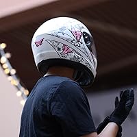 Vista 5 de TCT-MOTORPARTS - Casco para adultos DOT, modelo mariposa, con tapa abatible, de cara completa, para motocicleta, calle, motocross, cuatrimoto