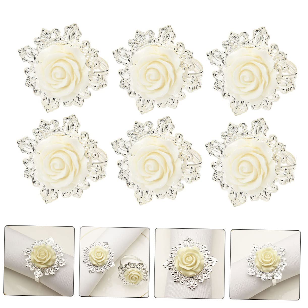 TOPBATHY 18piezas Anillos De Servilleta Diseño para Bodas y Elegantes y Decorativos Anillos para Decoración De Mesa
