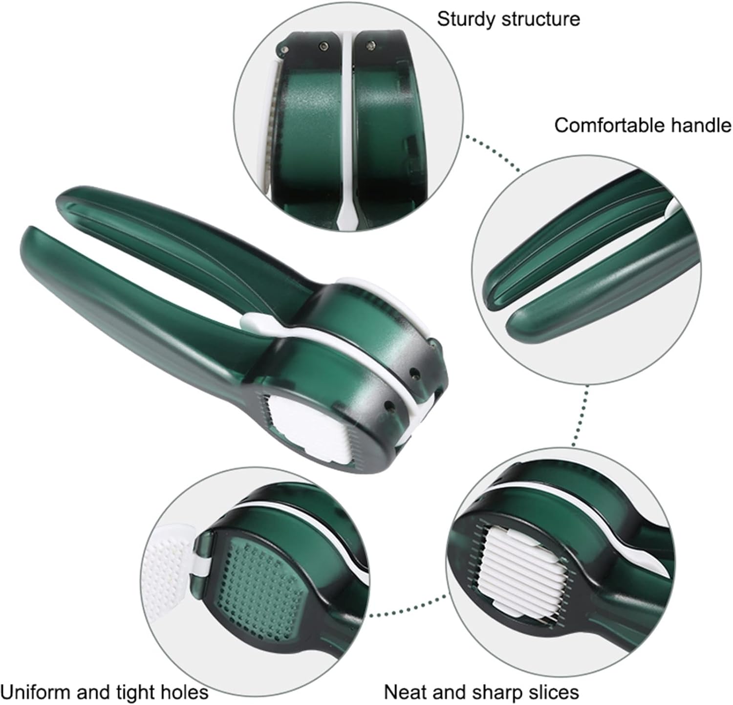 1pcs Garlic Press Manual 2 In 1 Multifunctional Garlic Slicer Stainless Steel Garlic Mincer Chopping Squeezer Kitchen Gadgets