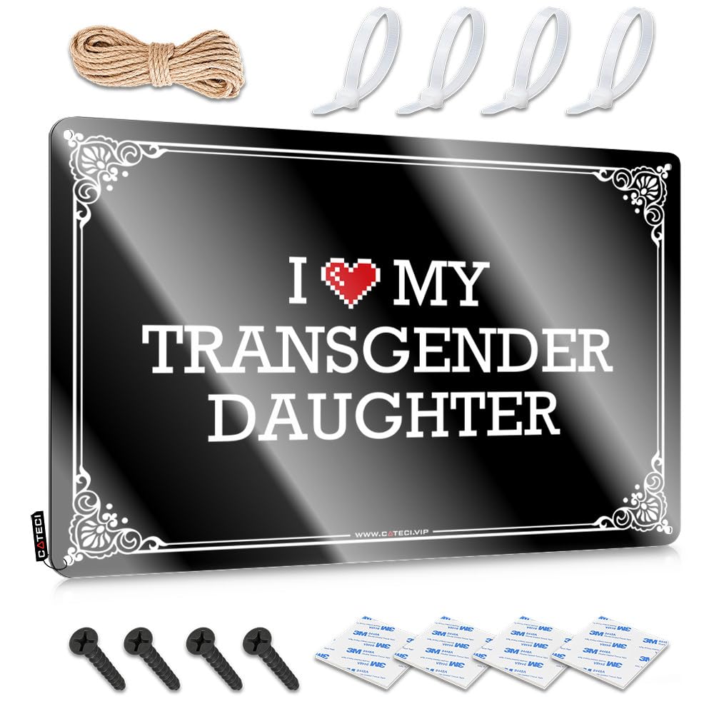 Outside Decor For Porch Amazing Plaques - I Love My Transgender Daughter Rustic Wall Art Haves Easy Hang For Gym(30X40CM)
