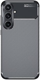 Coverzone Samsung Galaxy S24 FE İle Uyumlu Silikon Kılıf TPU Negro Ultra Slim Fit Karbon Delux