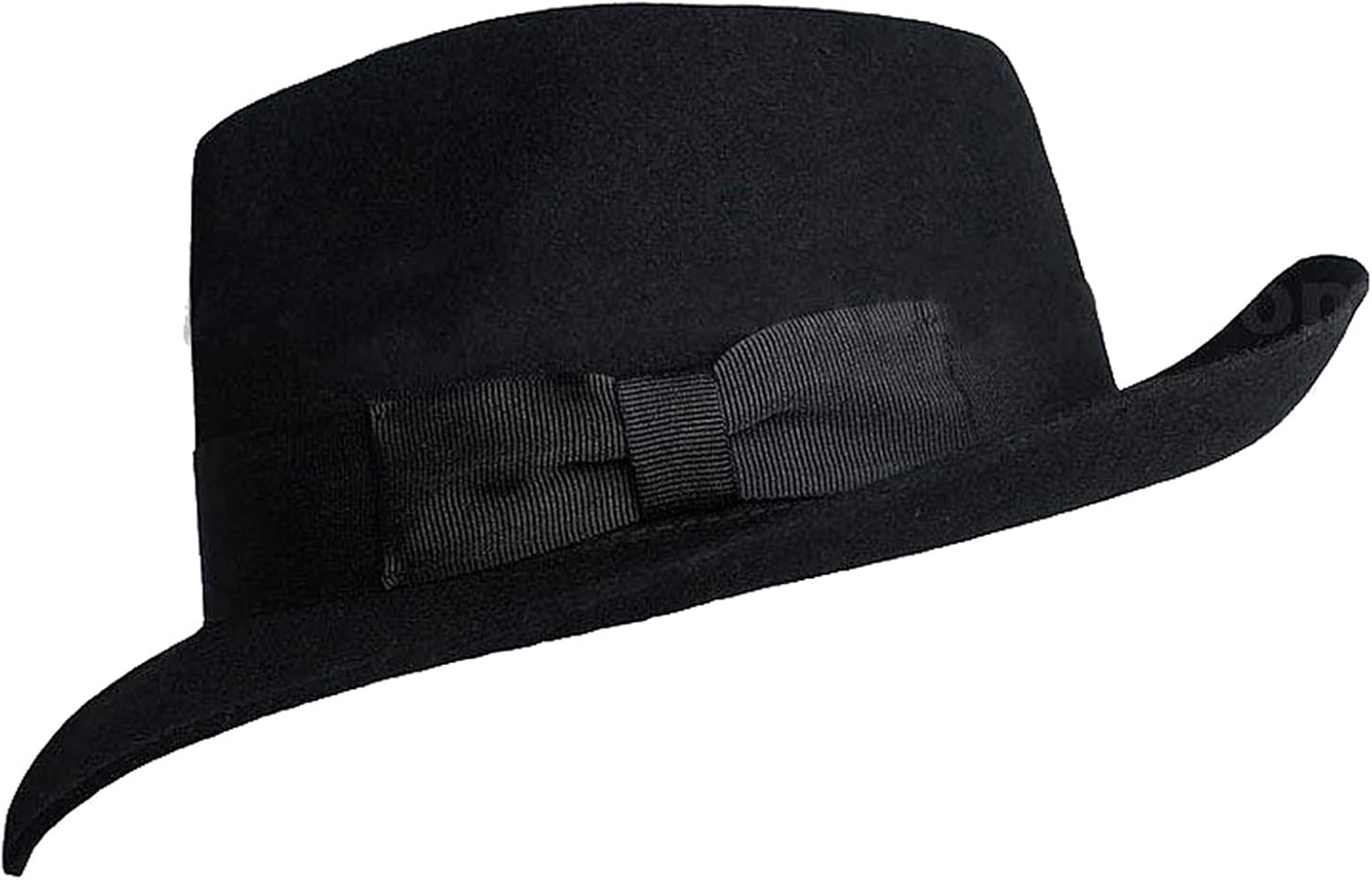 Impersonator Michael Classic Black Men's Wool Felt Godfather Gangster Mobster Gentleman Fedora Hat Glove - Image 3