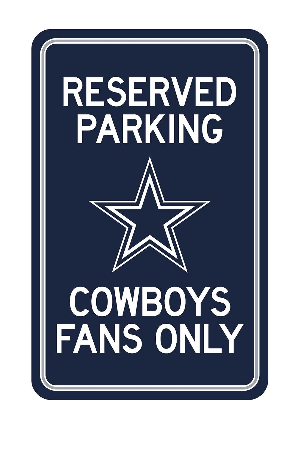 Football Tin Metal Sign, Sports Wall Décor, Football Fans Poster, Reserved Parking Cowboys Fans Only, for Home Bar Bedroom Pub Restaurants Cafe Club Plaque Man Cave Wall 8x12 Inch