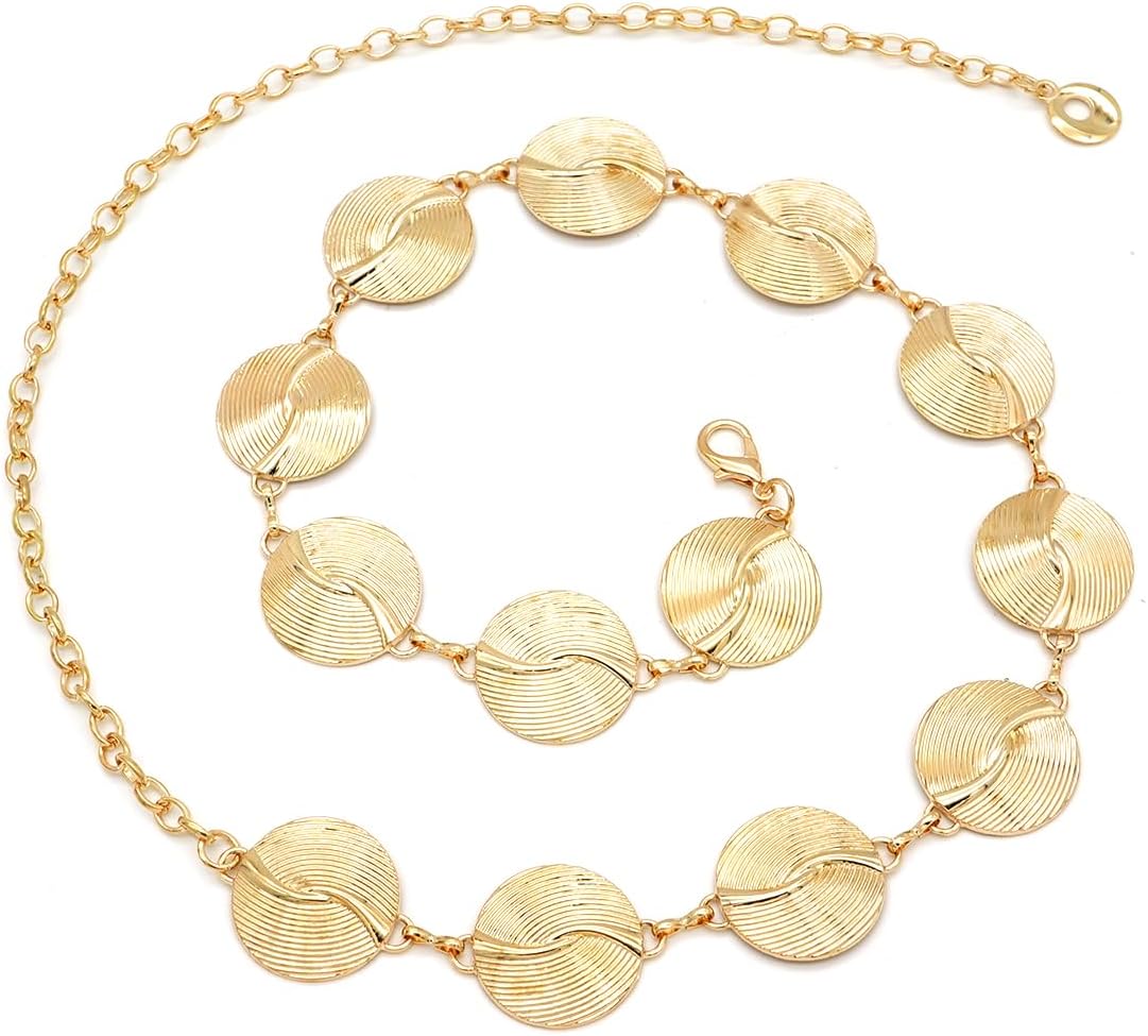 Women's Metal Waist Chain Gold Silver Chunky Belts for Dresses - Image 6