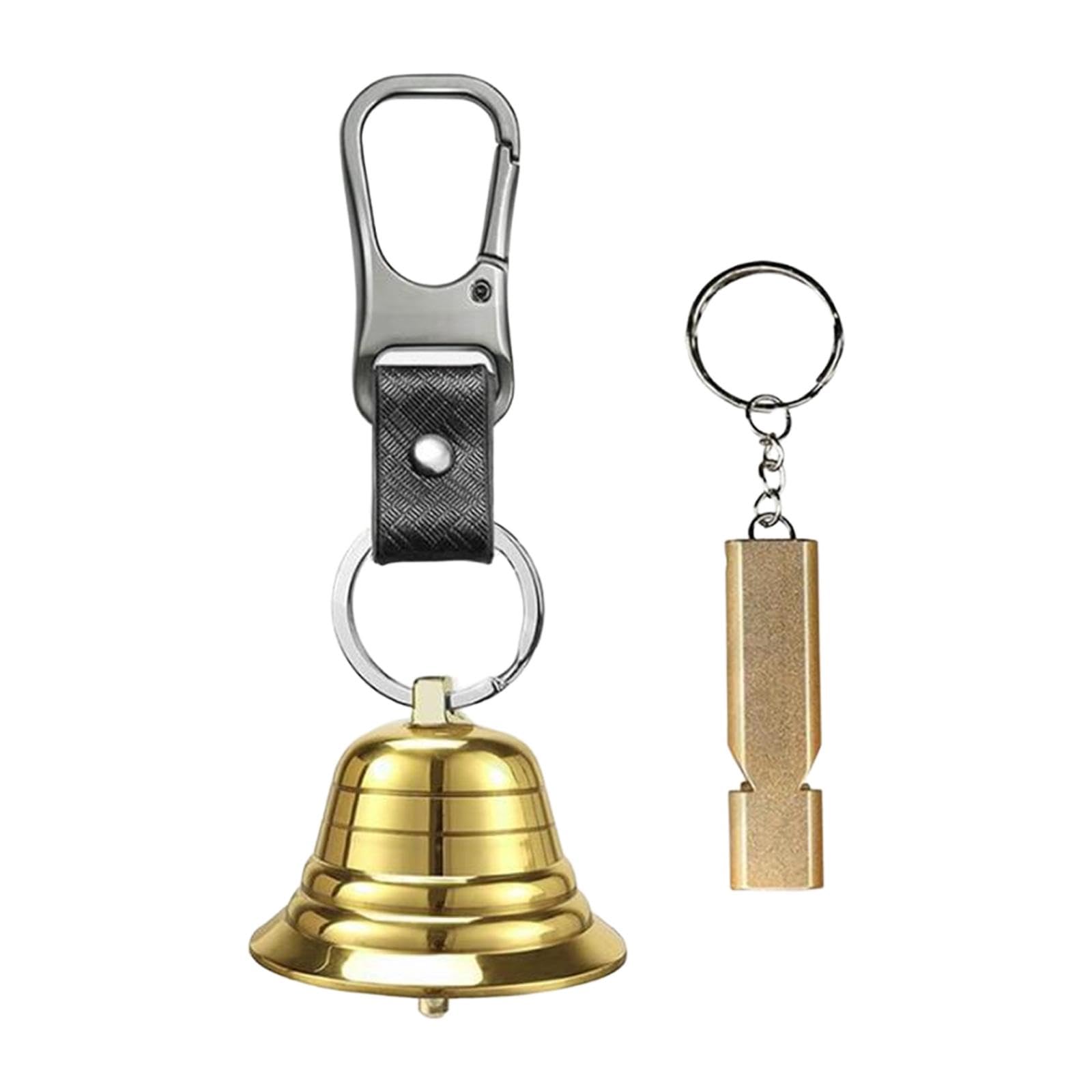 Juego de Campanillas para Animales, Equipo de Senderismo, Accesorios para Actividades Al Aire Libre, Silbato de Emergencia Fácil de Usar, Esencial Par