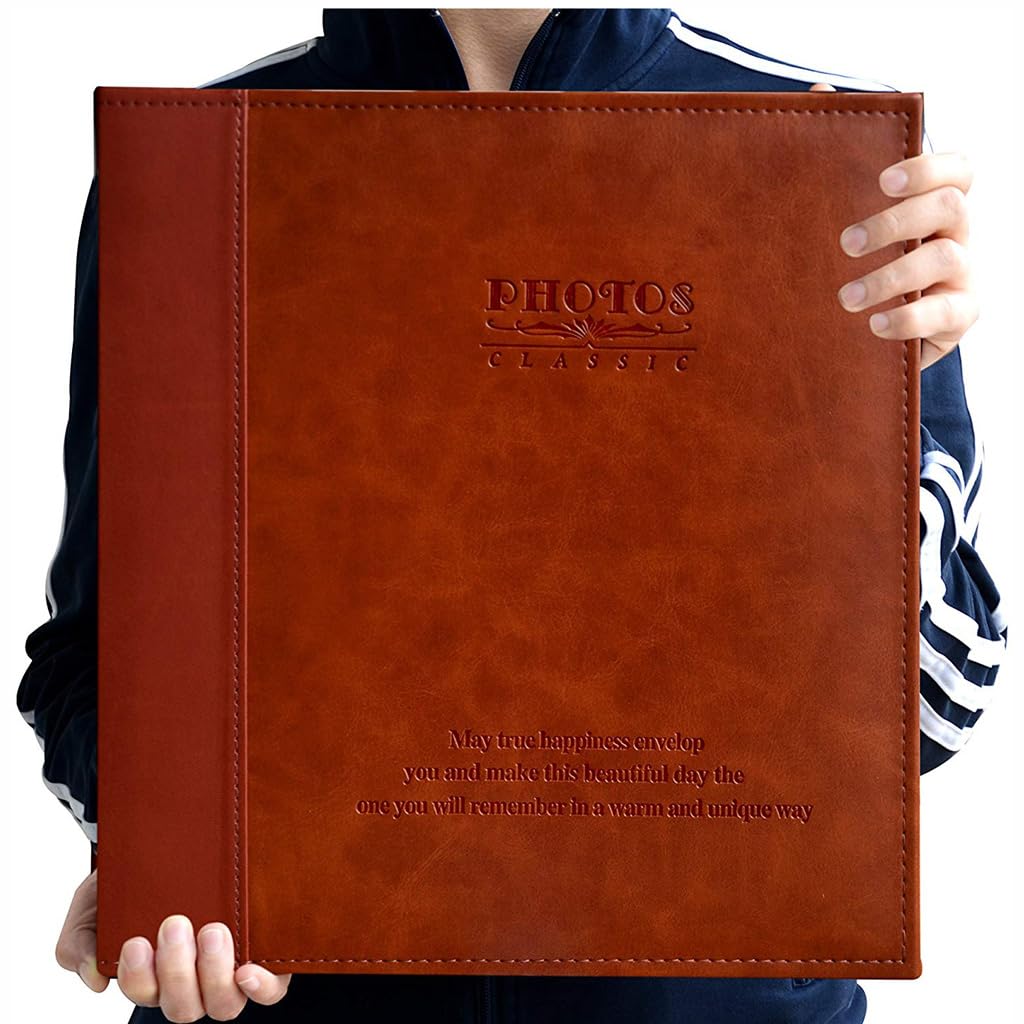 Álbum de papel autoadhesivo, álbum de fotos de álbum de recortes con personalidad de moda, álbum de recortes para almacenamiento de fotos de aniversario de boda