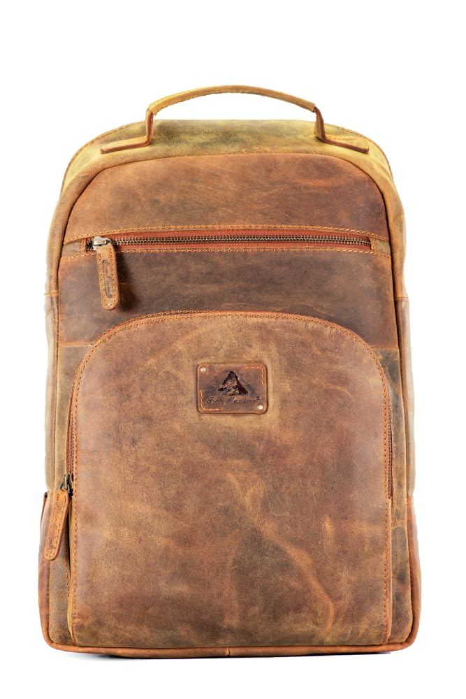 PICCO MASSIMO Leather Laptop Backpacks | Black | Professional Office Accessory | Durable Leather Construction | Multiple Compartments | Suitable for 15.6-inch Laptops | Comfortable Padded Back Panel (B08YZ1ZKT9) Amazon Price History, Amazon Price Tracker