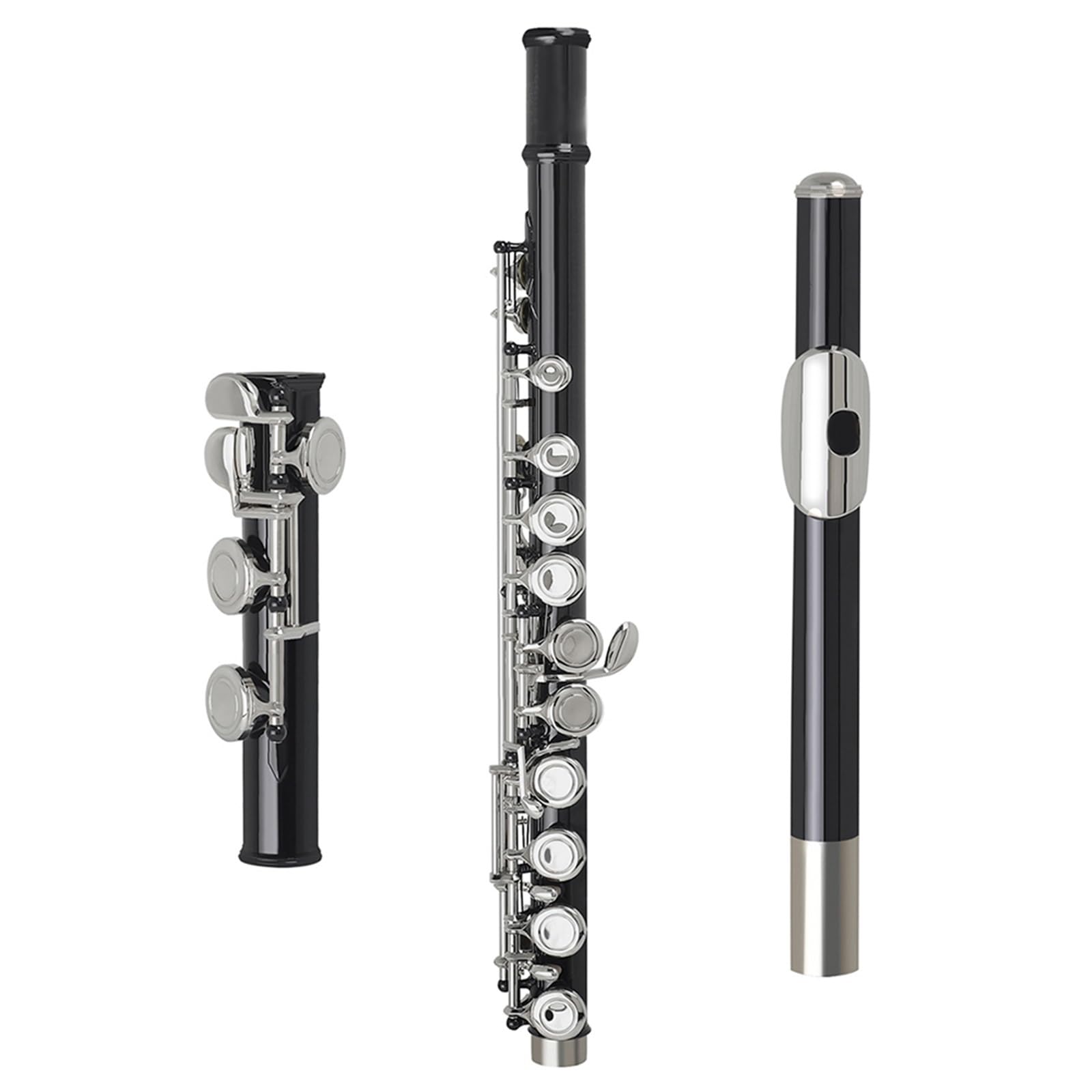 Flet Dęty Drewniany Z 16 Otworami Czarny Klucz C Mosiężny Flet Koncertowy Ze Skórzanym Etui instrument flet poprzeczny