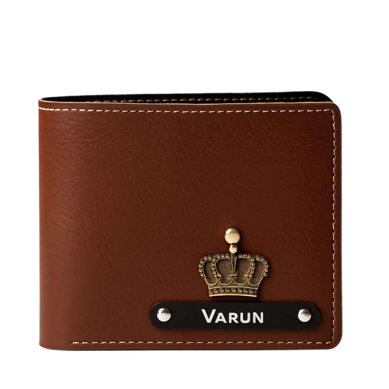 Personalized Name & Charm Leather Wallet for Men |Customized Gifts for Men Boy Teens Boyfriend Husband Father Friend Family Office Lover Couples (Brown)-image-21