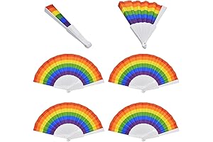 Renashed Rainbow LGBT Plastic Fans