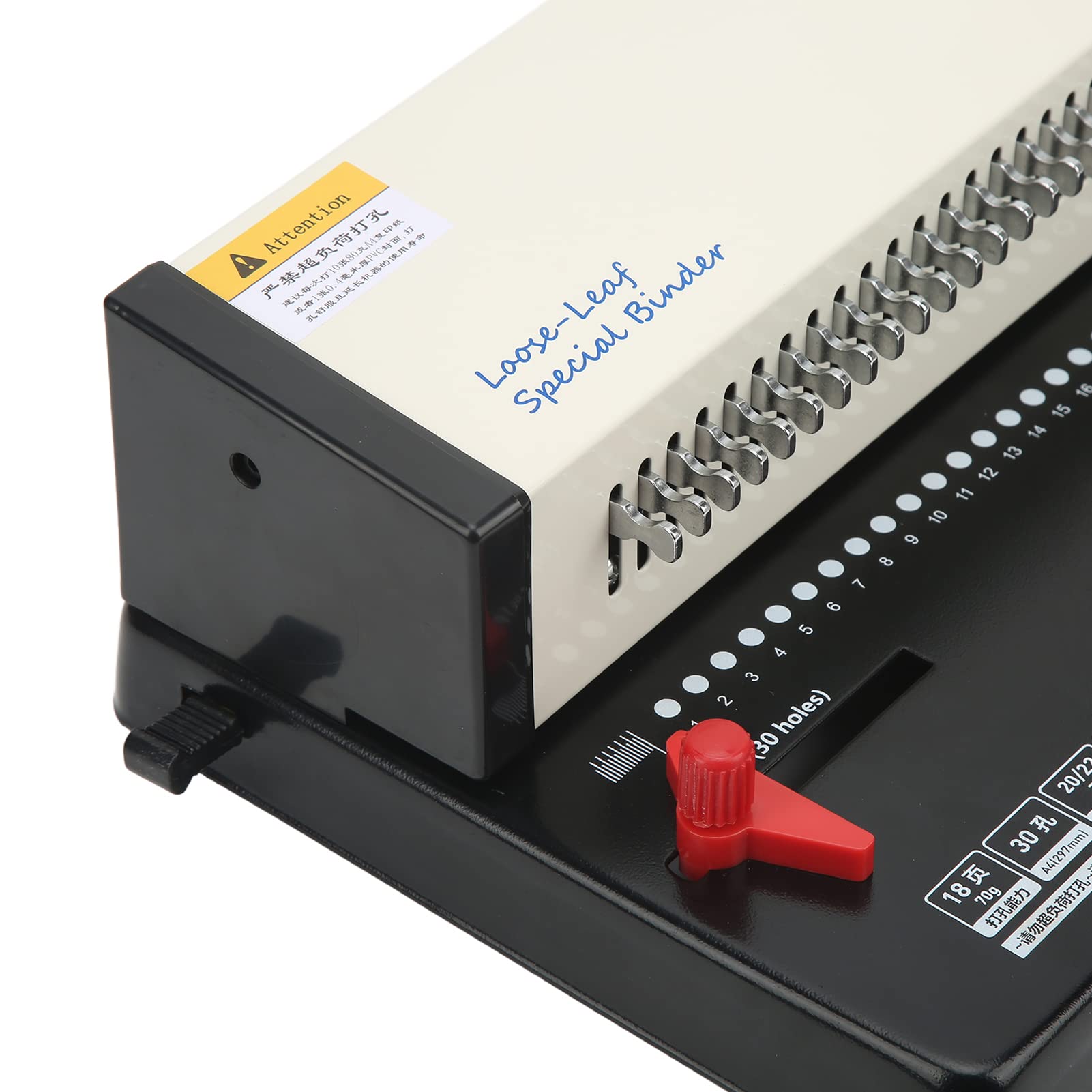 Cocoarm Perforatore per Fogli Sciolti Perforatore di Carta da Scrivania in Metallo Passo 9,5 Mm per A4 A5 B5 Capacità di 15 Fogli Margine Regolabile e Design a Leva per Ufficio Stampa Casa Negozio
