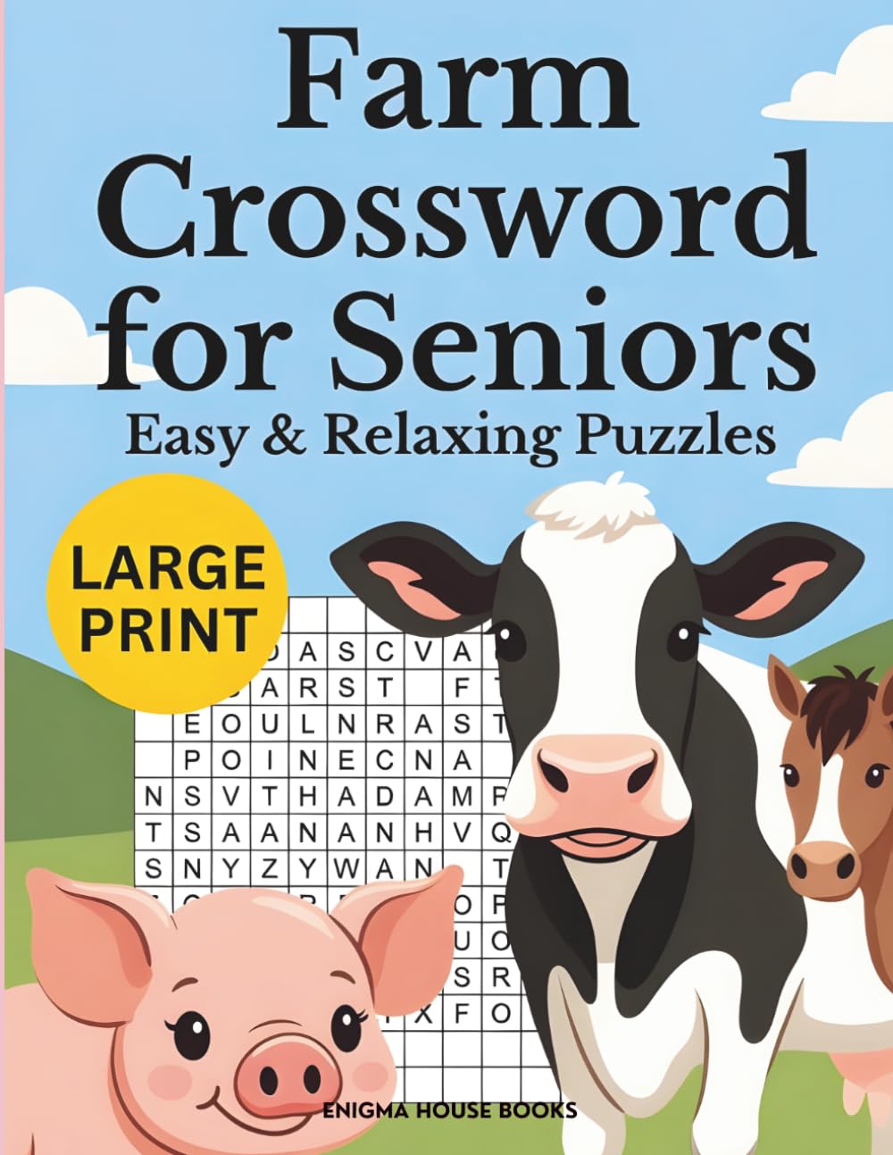 Farm Crossword for Seniors Large Print Easy & Relaxing Puzzles: Easy Large Print Farm Crossword for Seniors and Adults | Relaxing Rural Puzzles with ... Themes | Perfect Gift Idea for Stress Relief