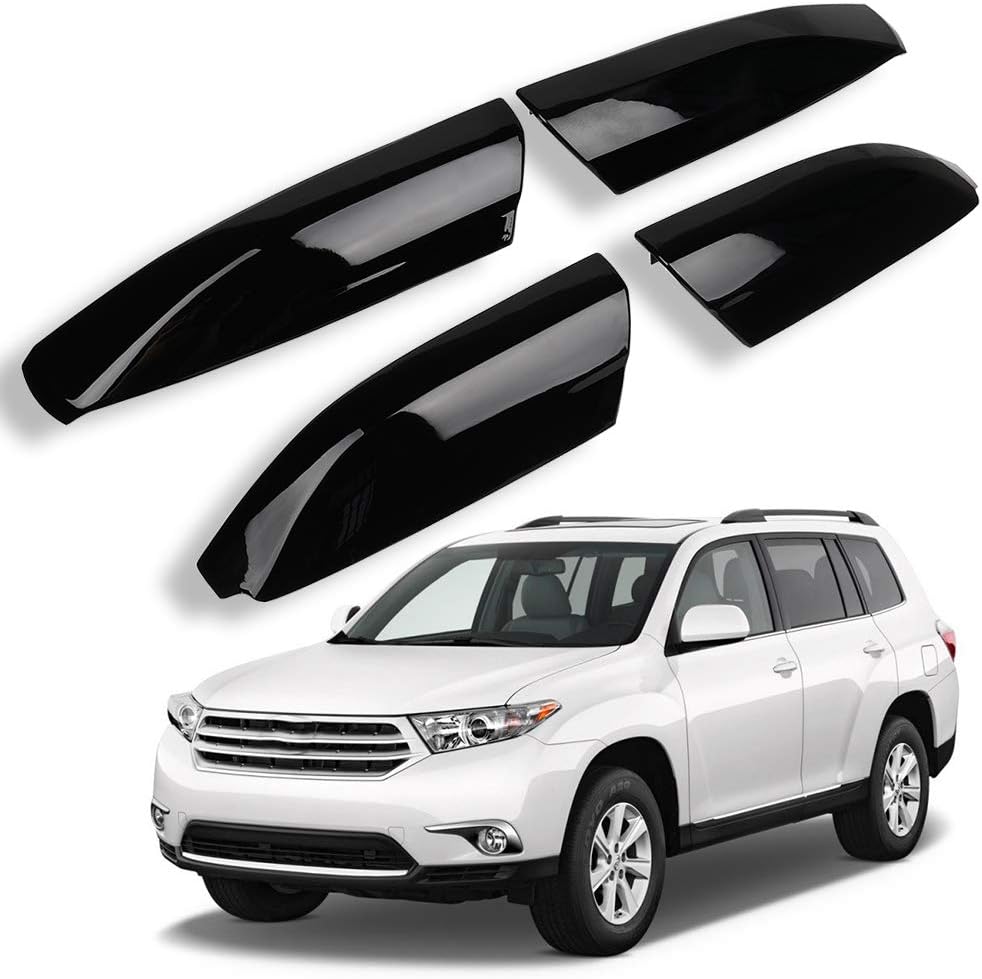 ROADFAR Roof Rack Side Rails End Covers Shell Cap Replacement Fit for Highlander 2008-2013