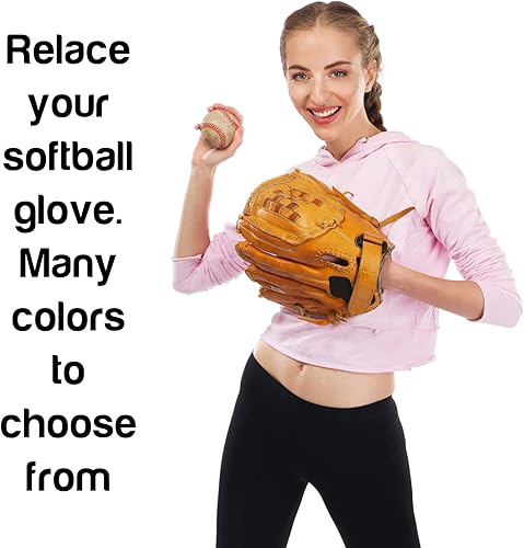 Miniatura 4 de Kit de encaje para guantes de sóftbol y béisbol, reparación de cordones de cuero para guantes de béisbol, relación de lujo, 2 cordones de cuero