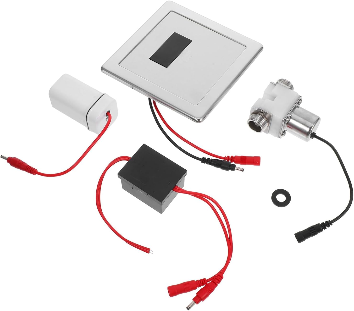 DOITOOL Automatic Sensor Urinal Flush Valve Set with Solenoid Valve Panel Accessories Intelligent Flush Mechanism for Toilets and Public Bathrooms Efficient Water-saving Auto Flusher Kit