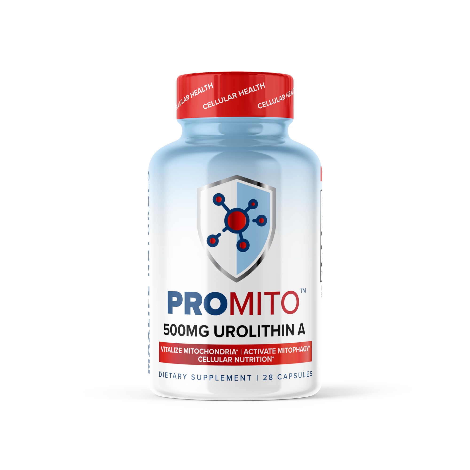 ProMito Urolithin A Supplement – 500mg Pure Urolithin A Dietary Supplement for Men & Women – Alternative to NMN, NAD, CoQ10, Resveratrol & PQQ – 28 Capsules