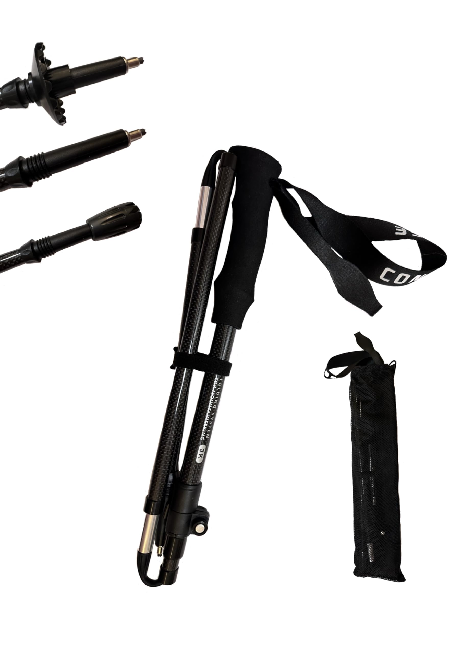 Ultralight Carbon Trekkingstöcke Profi-Set | Nur 210g, Höhenverstellbar für Wanderen & Nordic Walking | Inkl. Trekking-Ausrüstung