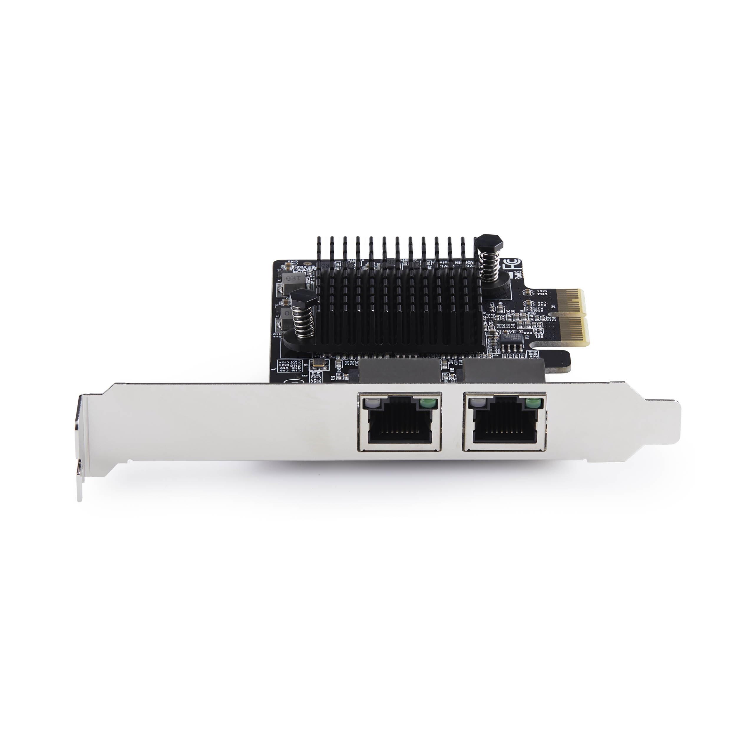 StarTech Carte Réseau PCIe Gigabit 5G, 2 Ports (PR25GR-NETWORK-CARD) | Realtek RTL8126, 5G/2, 5G/1G/100M/10M, Carte LAN PCI Express, Windows/Linux