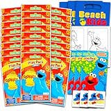 Cookie Monster Mini Party Favors Set for Kids Toddlers - Bundle with 24 Sesame Street Play Packs with Coloring Pages, Stickers (Cookie Monster Birthday Party Supplies)