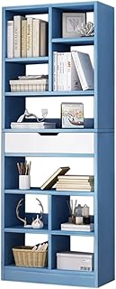 IOTXY Wooden Open Shelf Bookcase - 71 Inches Tall Freestanding Display S...