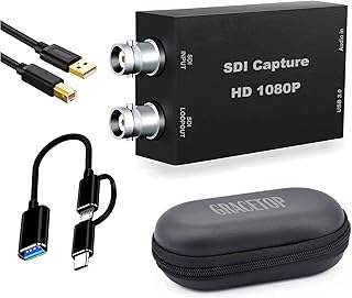 SDI Capture Card with Loopout, 1080P SDI to USB 3.0 Video Capture Card, SDI to USB Capture Card for Game Streaming Video Recording for Windows, Linux, OS