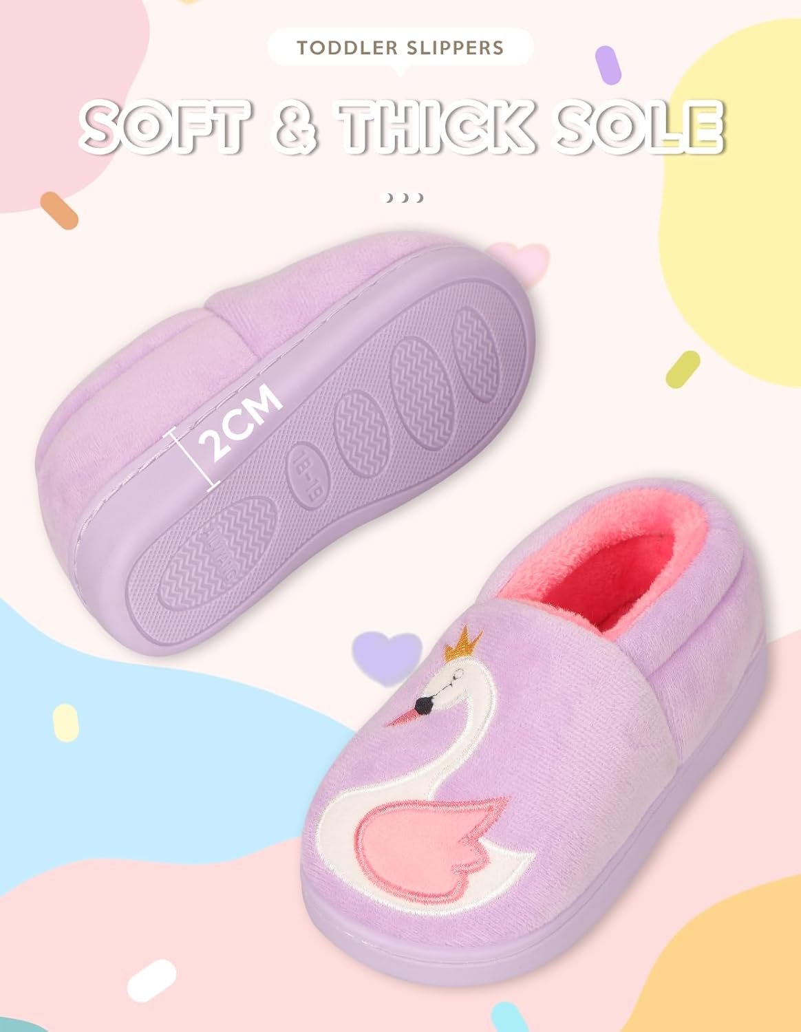 Toddler Slippers Boys Girls Little Kids House Slipper Cute Warm Soft Indoor Bedroom Shoes with Non-slip Sole - Image 4