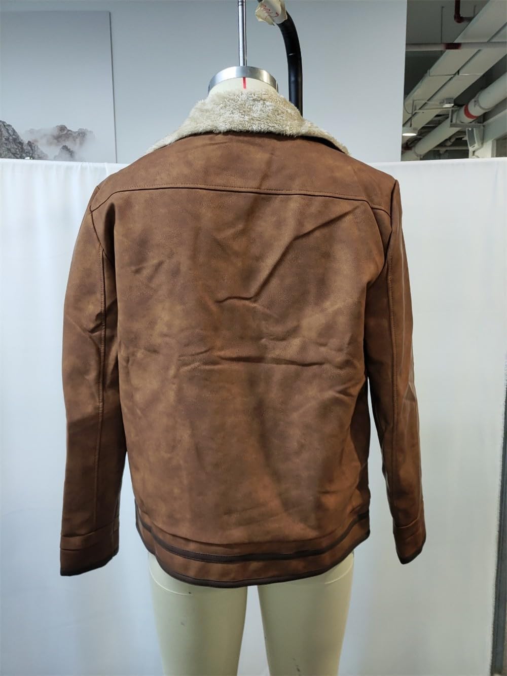 crazynekos Men Winter Coat Fleece Warm Zipper Long Warm Outwear Jackets with Pockets