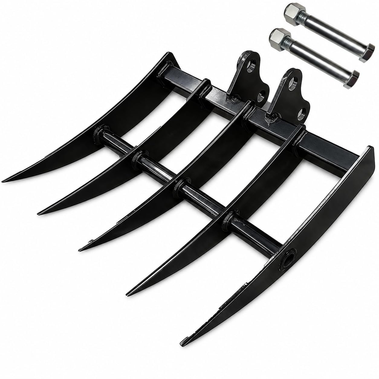 Râteau hydraulique inclinable pour mini excavatrices 0,8-2T