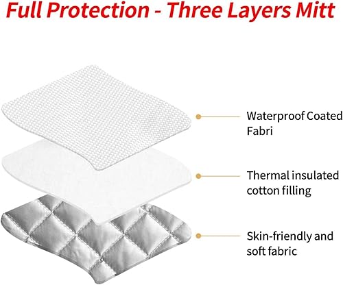 Miniatura 8 de Grassland Paths Anti-Scald Gloves and Pot Holders 3-Piece Set for Kitchen Baking and Grilling Christmas Mother's Day Housewarming Gift