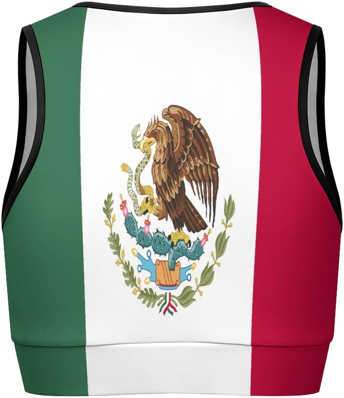 Adugen Origei Mexico Flag Women's Tank Top Shirts Back Sports Tank Tops Flowy Workout Yoga Tanks L