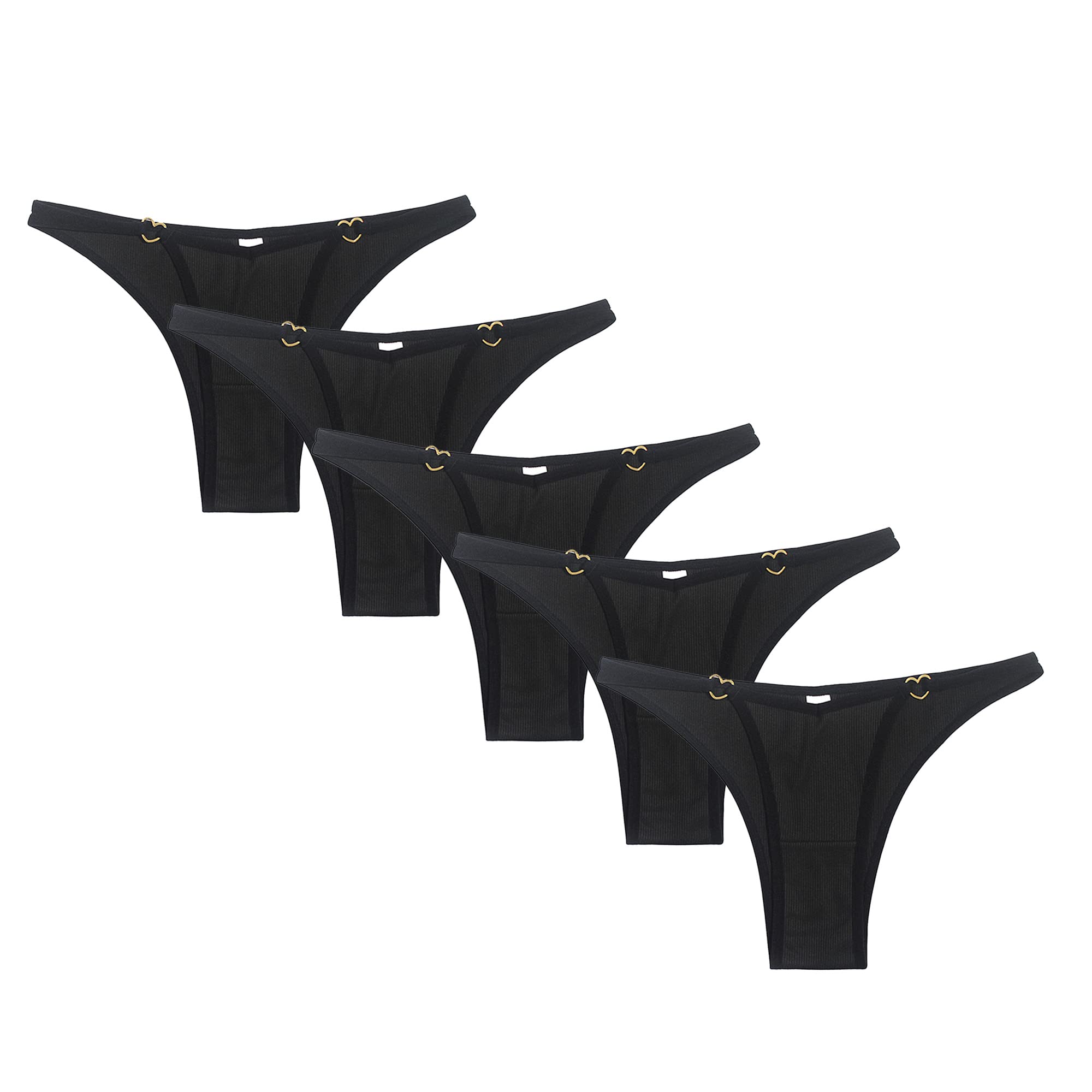 Tanga sin costuras de cintura baja para mujer Bragas espalda T de algodón elástico de color sólido ropa interior suave y transpirable