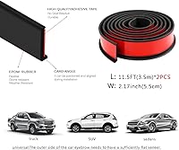 Vista 2 de XmuxHai 2.17 Pulg(5.5CM)*11.5 Pies*2 Piezas Protector de Pestaña de Rueda de Coche, Protector de Arco de Pestaña de Rueda Universal de Goma