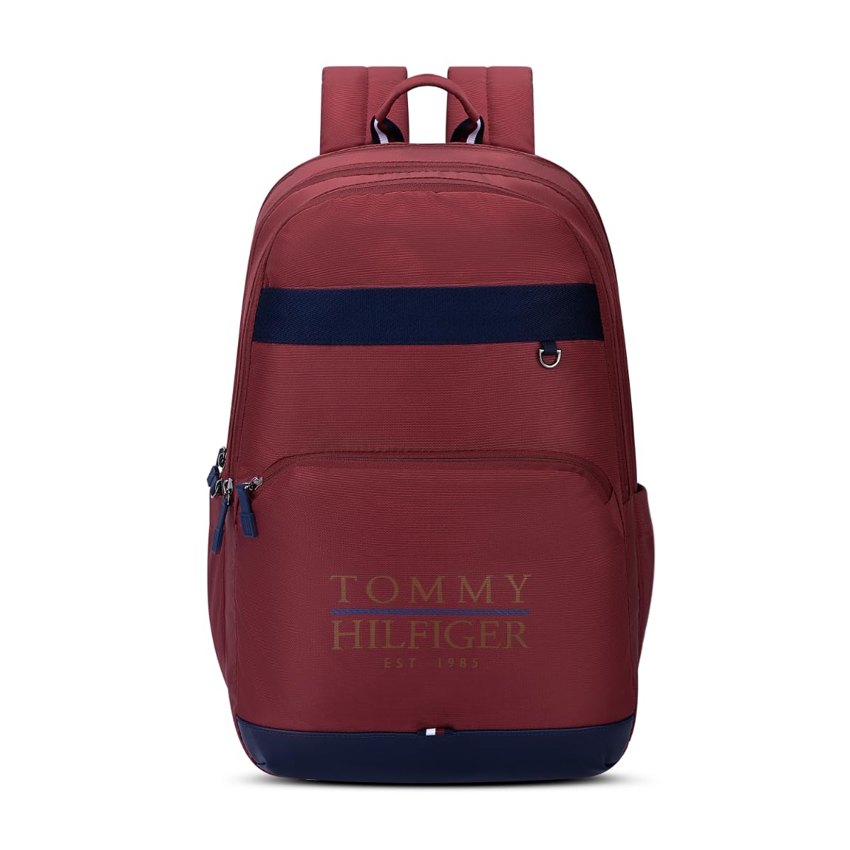 Tommy Hilfiger Heritage School Backpack for Students Slage | Est. 1985 Print Durable Bag with 3 Compartments | Includes Bonus Pencil Pouch | Rain Cover & Padded Straps | 35L Capacity-picture-10