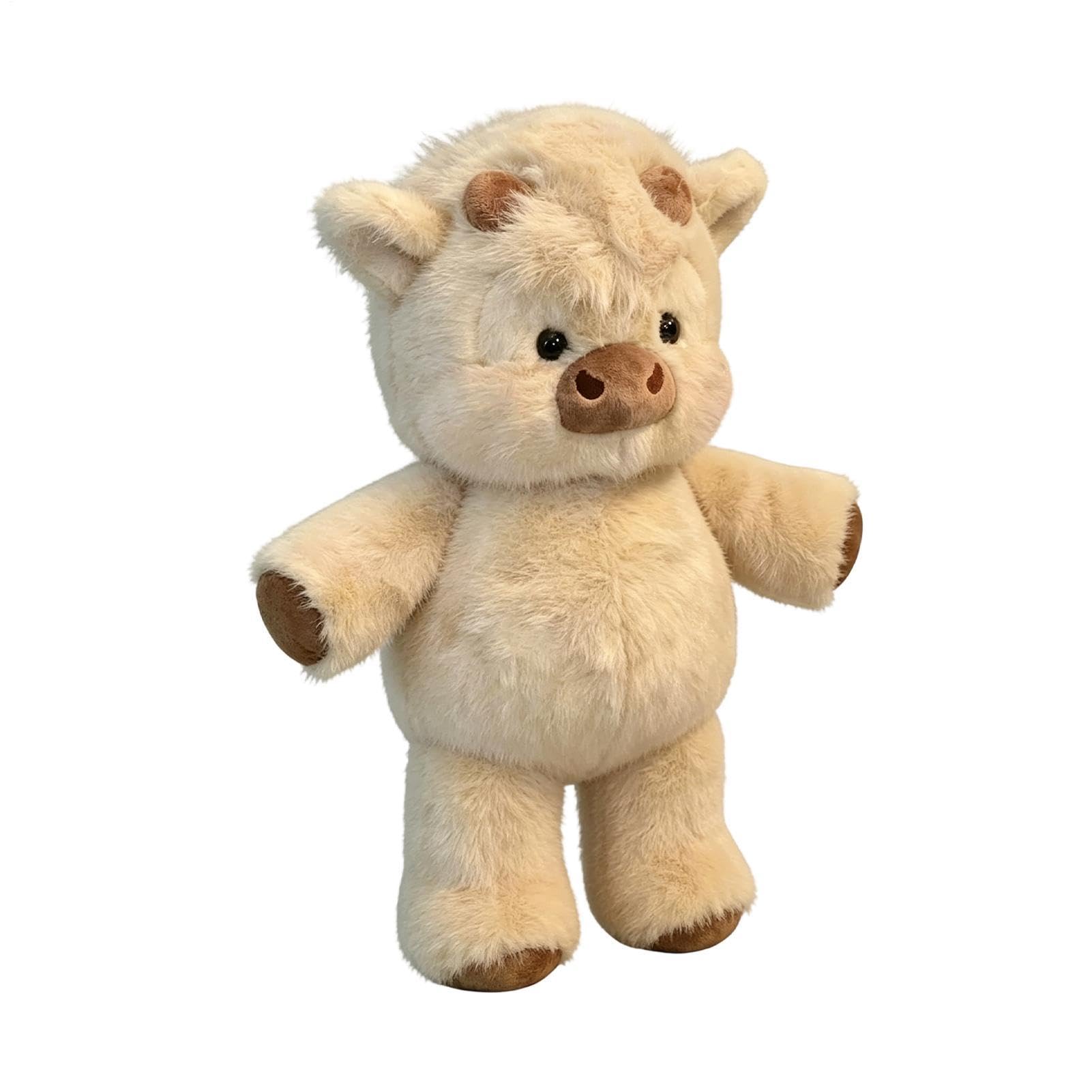 Peluche Muccas Che Corre Con Gambe Mobili - 45cm Cuscino Morbido Soffice Antistress, Peluche Cinghiale E Pecora Per Decorazione Casa, Regalo Per Famiglia Amici Bambini, Allevia Lo Stress Quotidiano