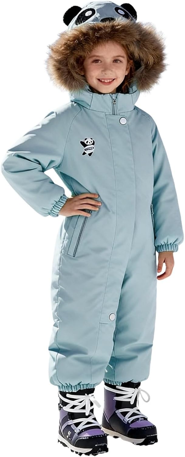 Kids Snow Suit Onesie Boys Girls One Piece Snowsuits Waterproof Snowboarding Ski Suits 2025 Winter Warm Outdoor Overalls