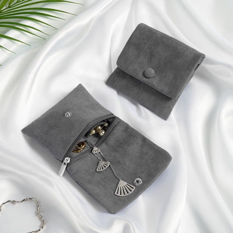 Miniatura 5 de WSXBAGY Bolsas pequeñas de terciopelo con cremallera para joyas, bolsas pequeñas para joyas, bolsas de regalo, bolsas pequeñas para joyas, bolsa de