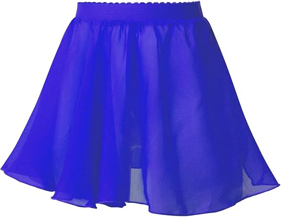 Girls Basic Classic Ballet Dance Chiffon Wrap Skirt with Tie Waist Skate Over Scarf Skirt Gymnastic Dancewear