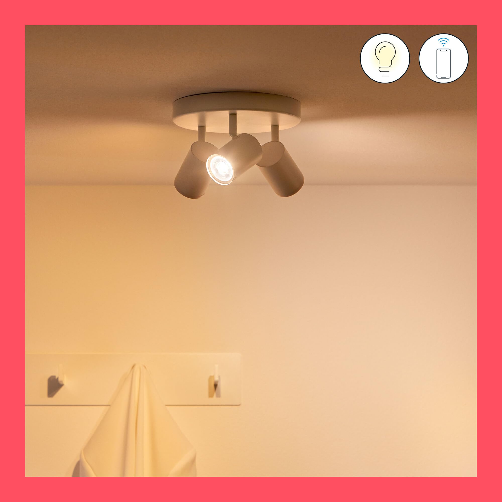 WiZ Spot 3 Pack - Luces LED inteligentes - Luz en color y blanca - GU10-50W - ...