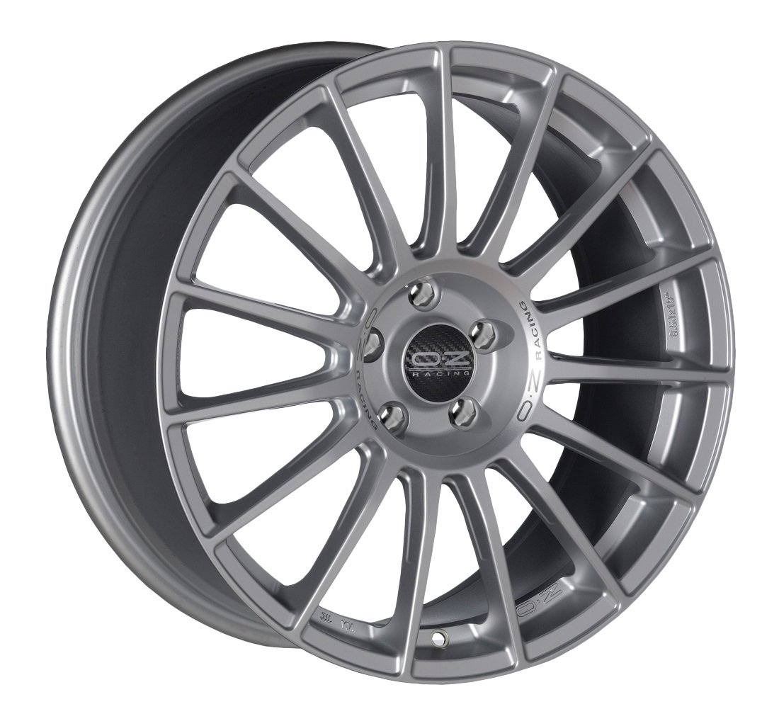 oz Superturismo lm argento opaco nero Lettering 8 x 18 ET48 5 x 100 foro mozzo 68 cerchi in lega