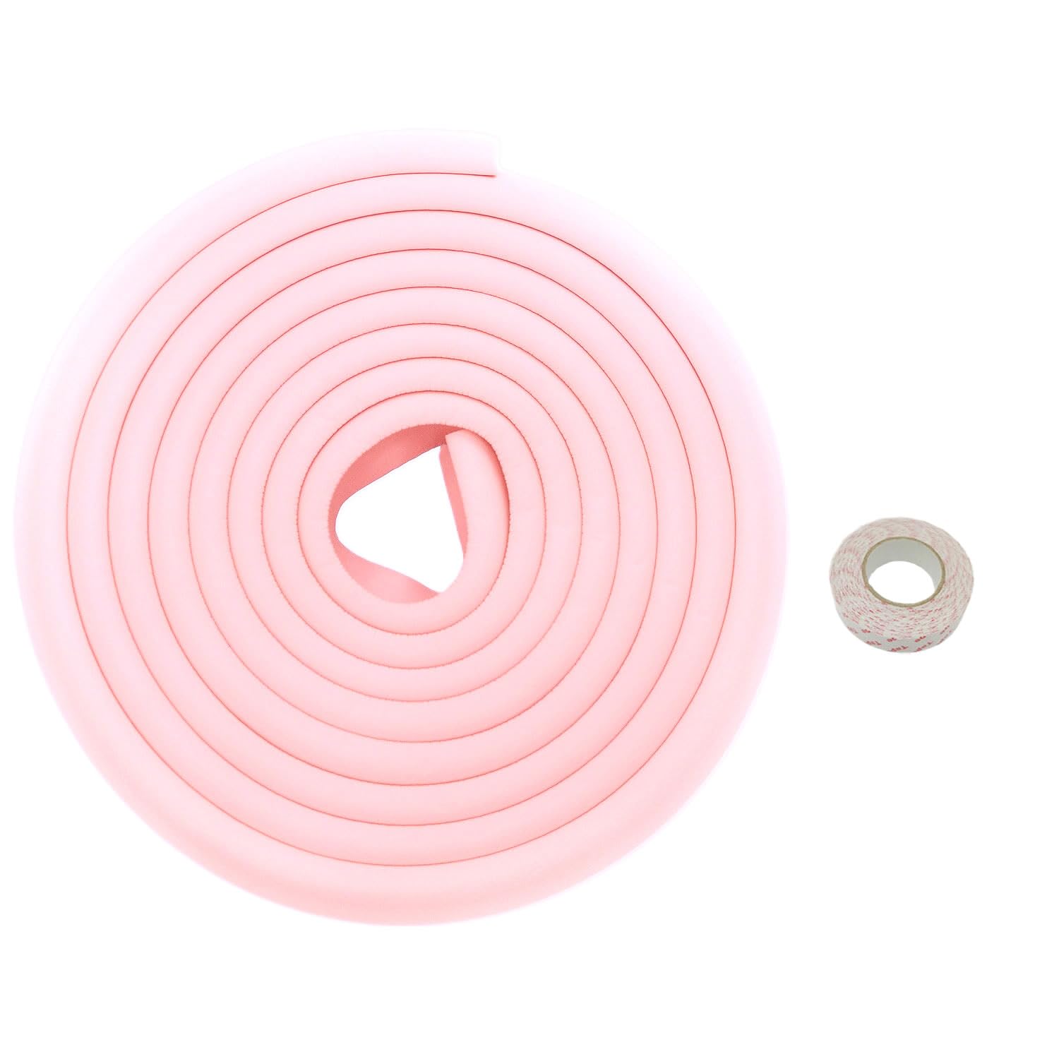 20 Metros Protector Borde Espuma Forma de L para Mesa Borde, anticolisión Tira para Bebés y niños, Seguridad para niño y Bebe, 4x5m, Rosa, KD7000 Pink