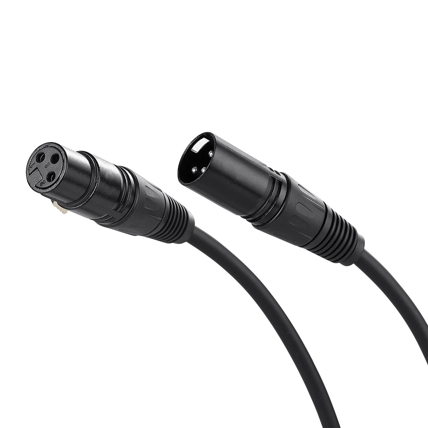 XLR Cable Microphone Cable 2Pack 100 FT, Heavy Duty Balanced XLR Speaker Cable, 3-Pin Shielded Male to Female Mic Cord, Stage Lighting Patch Cable for Speaker Systems Mixer