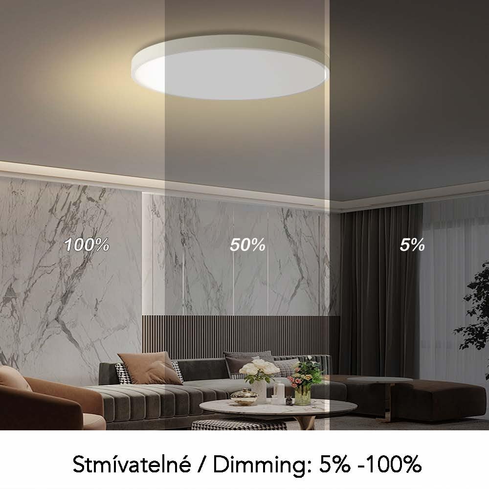 Immax NEO LITE SEMPLIC Smart-Deckenleuchte Tuya WiFi BEACON, 80 cm, 96 W, 6912 lm, weiß