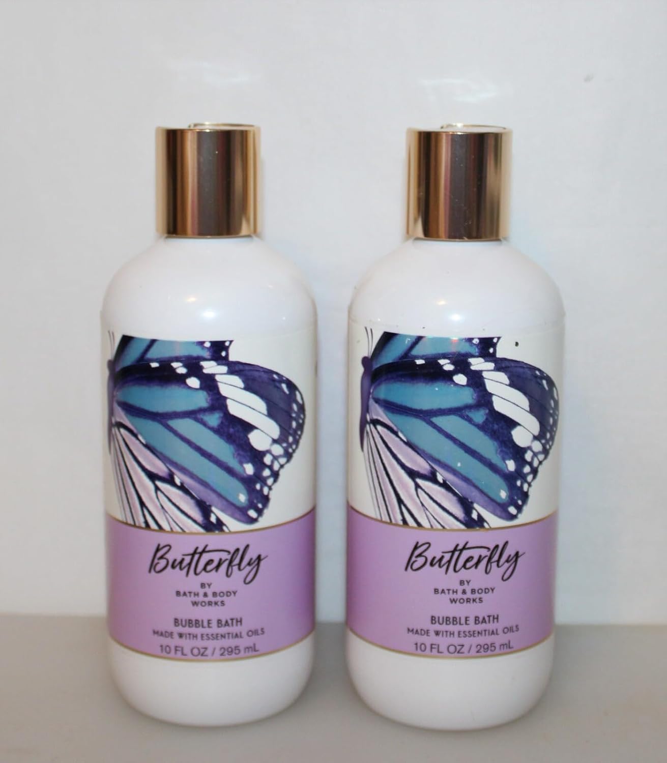2 Butterfly Bubble Bath & Body with Essential Oils 10 oz