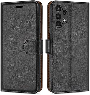 Case Collection for Samsung Galaxy A13 Phone Premium Leather Folio Cover, Magnetic Closure Protective Book Design Wallet Flip with [Card Slots] and [Kickstand] for Samsung A13 Case Black