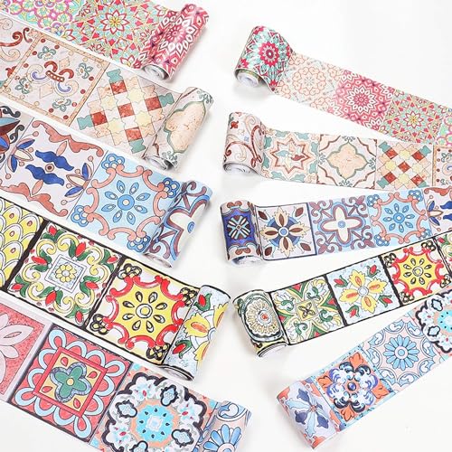 300cm/118 polegada à prova dwaterproof água papel de parede borda telhas adesivo bordas do banheiro