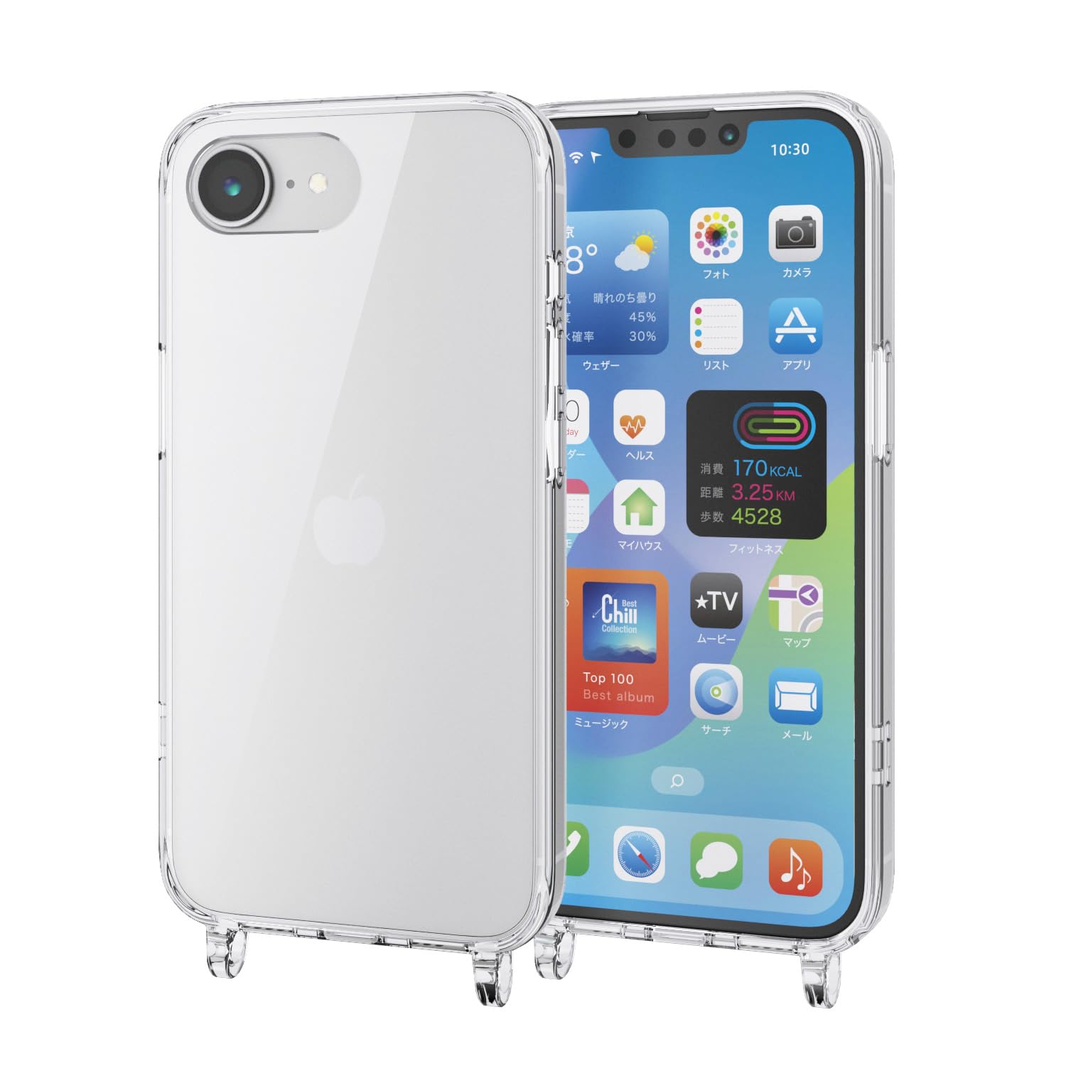 Amazon.co.jp: エレコム iPhone 16e ケース クリア 透明 耐衝撃 衝撃
