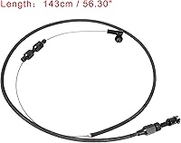 Vista 3 de X AUTOHAUX Kit de cable de acelerador trenzado universal de 36 pulgadas, kit de línea de combustible de intercambio, cable de gas de acero Negro