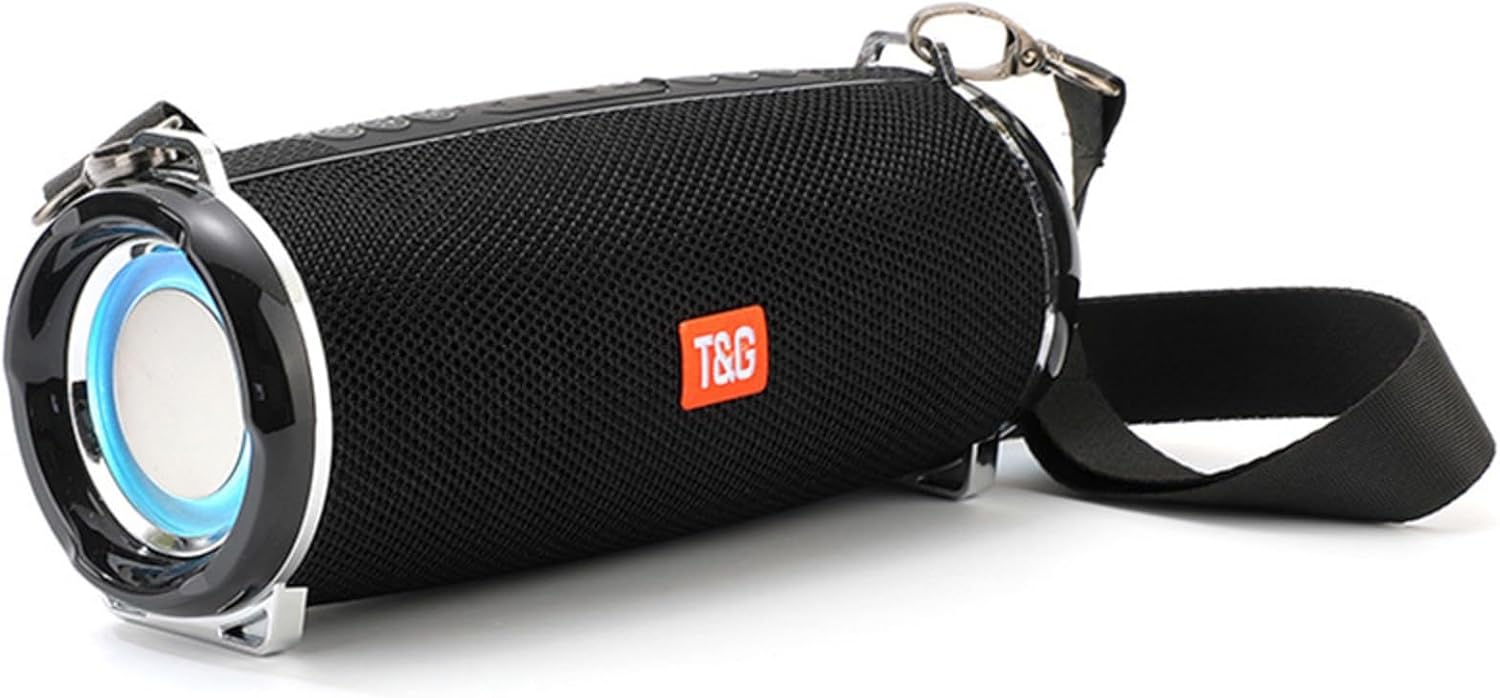 T&G Portable Bluetooth Speaker, 30W 360° Surround Sound IPX4 Waterproof Wireless Speakers, HD Call, RGB Lights, 20H Playtime for Home/Party/Outdoor/Beach, White Elephant Gift